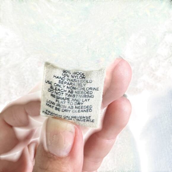 Anthropologie Shrunk Wool Sweater Button Shoulder Olive Green Cottagecore S - Picture 2 of 8